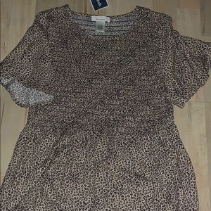 leopard print flowy shirt